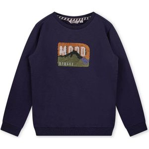 Moodstreet sweater met printopdruk 170 navy