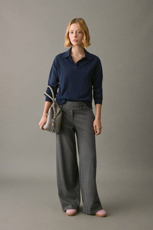 MANGO TEEN casual broek grijs