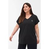 ACTIVE By Zizzi - Sportshirt - Zwart - Plus Size