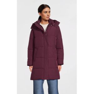 Anytime midi gewatteerde jas donkerpaars