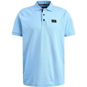 PME Legend polo Trackway met logo lichtblauw