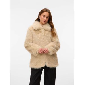 Vmgloria - Jas - Synthetisch Bont - Lange Mouwen - Gespreide Kraag