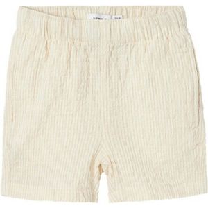 NAME IT MINI baby gestreepte casual short NMMFEDENIS beige/ecru