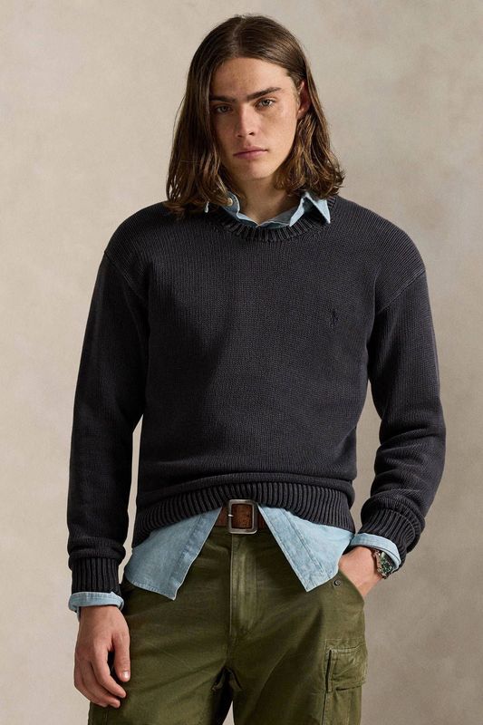 Ralph Lauren - Polo Zwart - Ronde Hals Trui - Zwart - Heren