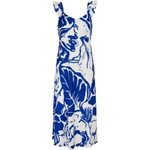 Miss Etam jurk met all over print blauw/wit