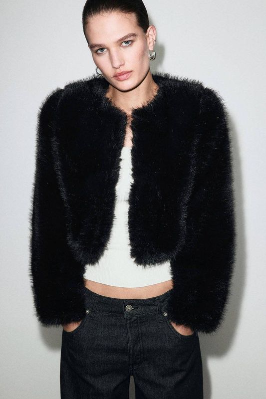 MANGO Tussenjas 'Boleta'  zwart