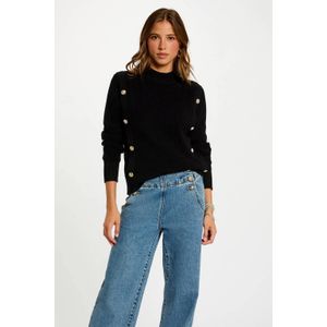 Morgan trui zwart rib gebreid