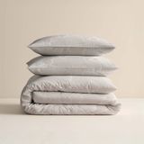 Sleeptime - Ginkgo Whisper - Dekbedovertrek - Zand/Grijs - 140x200x220 + 1 Kussensloop 60x70