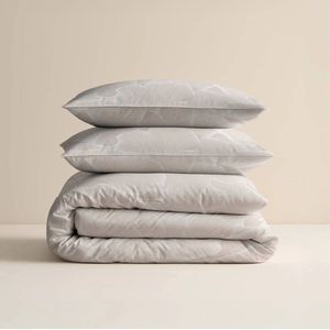 Sleeptime - Ginkgo Whisper - Dekbedovertrek - Zand/Grijs - 140x200x220 + 1 Kussensloop 60x70