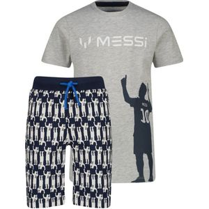 Messi shortama Silhouette met printopdruk grijs melange/zwart