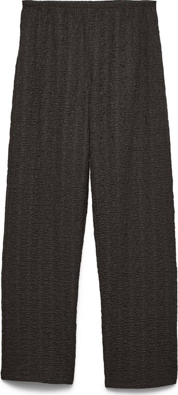 VERO MODA wide leg high waist casual broek donkerbruin