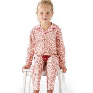 Little Label gebloemde pyjama van biologisch katoen roze
