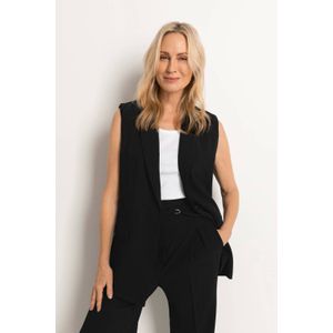 Claudia Sträter mouwloze blazer loose fit zwart