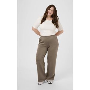 Kaffe - Curve KCannita - Casual Broek - Lichtbruin - Hoge Taille