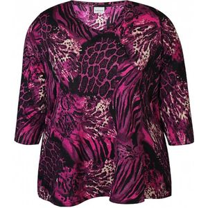 Zhenzi top met all over print roze