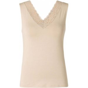 Ivy Beau top met kant beige