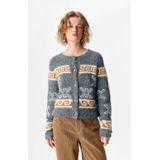 Object - Objgalia Re Knit - Cardigan - Medium Grey Mel/tannin Mel