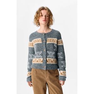 Object - Objgalia Re Knit - Cardigan - Medium Grey Mel/tannin Mel