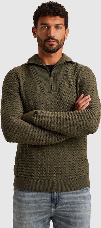 Cast Iron - Schipperstrui - Groen - Gebreide Trui