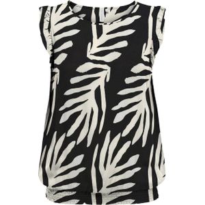 ONLY CARMAKOMA top met all over print zwart/wit