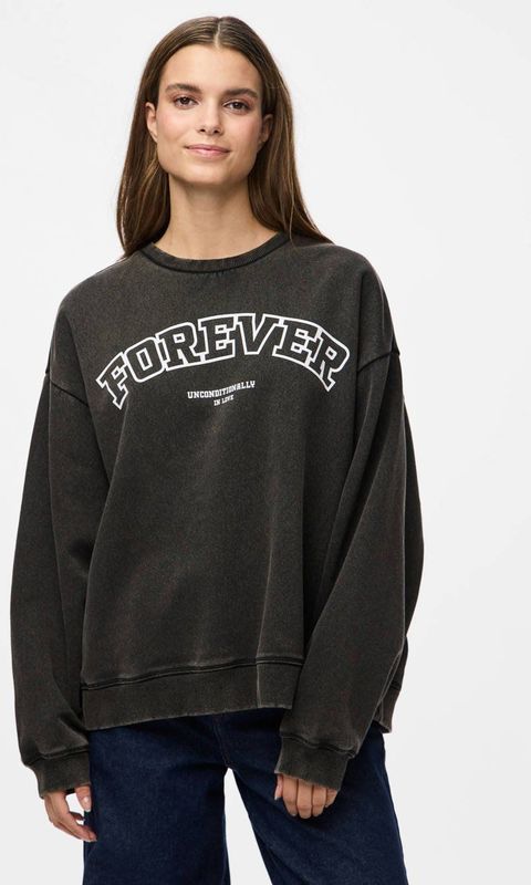 PIECES sweater antraciet