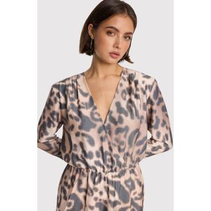 Alix the Label wikkel-/overslagjurk bruin