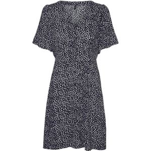 VERO MODA jurk VMALBA met stippen donkerblauw/wit