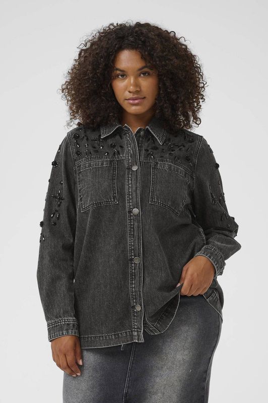 Kaffe Curve - Kcjaida Denim Jacket - Spijkerjas - Grijs