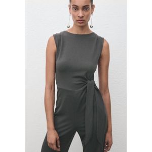 Mango jumpsuit grijs regular