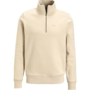 Superdry sweater met logo light stone beige