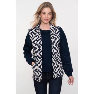 Geisha - Gilet 55875 - Navy/off White - Dames