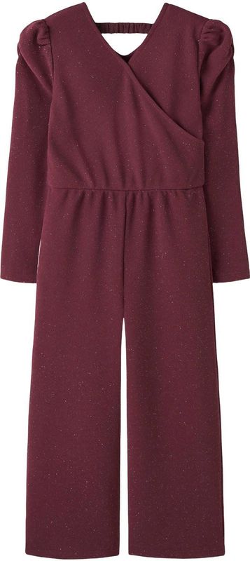 Jumpsuit - Lange Mouwen - Zware Jersey - Pofmouwen - Glitter Detail
