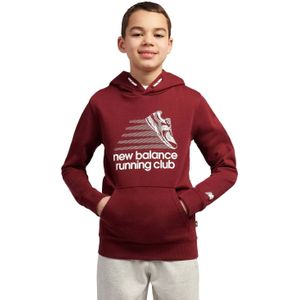 New Balance - Hoodie - Donkerrood - Katoen