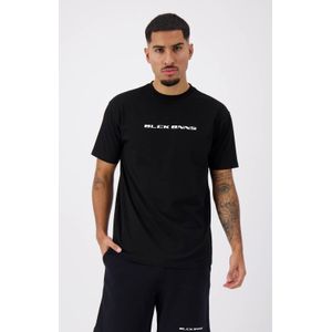 BLACK BANANAS regular fit T-shirt CURSIVE SCRIPT met logo zwart