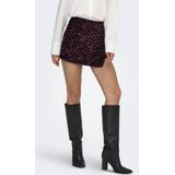 ONLY skort met pailletten donkerrood