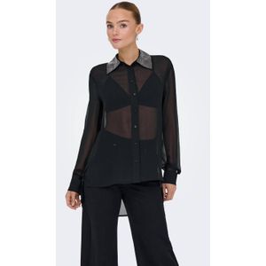ONLY mesh blouse zwart