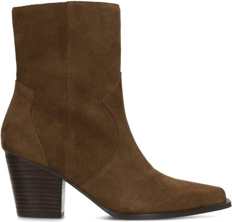 Haboob - BEAU - Enkellaarsjes - Bruin - Leer en Suède