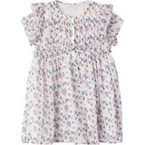 NAME IT MINI A-lijn jurk NMFFENORMA met all over print wit/roze/blauw