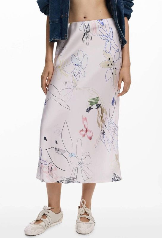 Strokenrok - Midi - Recht - Elastische Tailleband - Viscose Lenzing™ EcoVero™