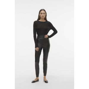 VERO MODA coated legging VMSUELLA zwart