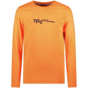 TYGO & vito longsleeve Mase met tekst oranje