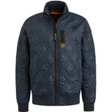 PME Legend gewatteerde jas Raider met logo donkerblauw