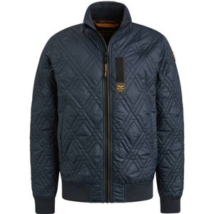 PME Legend gewatteerde jas Raider met logo donkerblauw