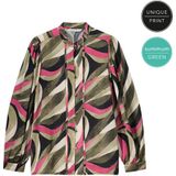 Summum blouse met all over print groen/roze