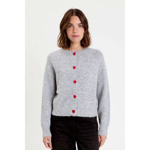 Cache Cache gebreid vest grijs melange