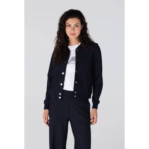 Jansen Amsterdam - India - Bomber Jasje - Donkerblauw - Krijtstreep