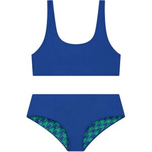 Shiwi reversible crop bikini Ruby groen/blauw