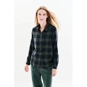 Caroll geruit blouse antraciet