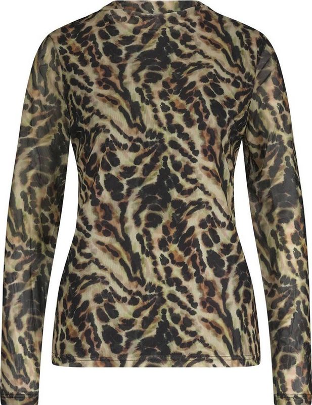 Tramontana - Top - Bruin - Dierenprint - Aansluitende Pasvorm