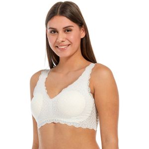 MAGIC Bodyfashion voorgevormde bralette Dream Lace met kant wit